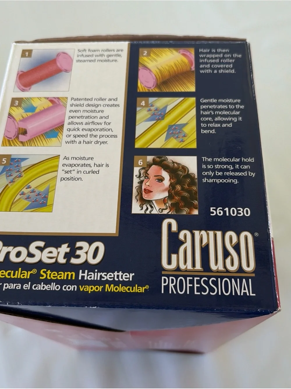 Caruso Professional ProSet Molecular Steam Hairsetter in Red and White